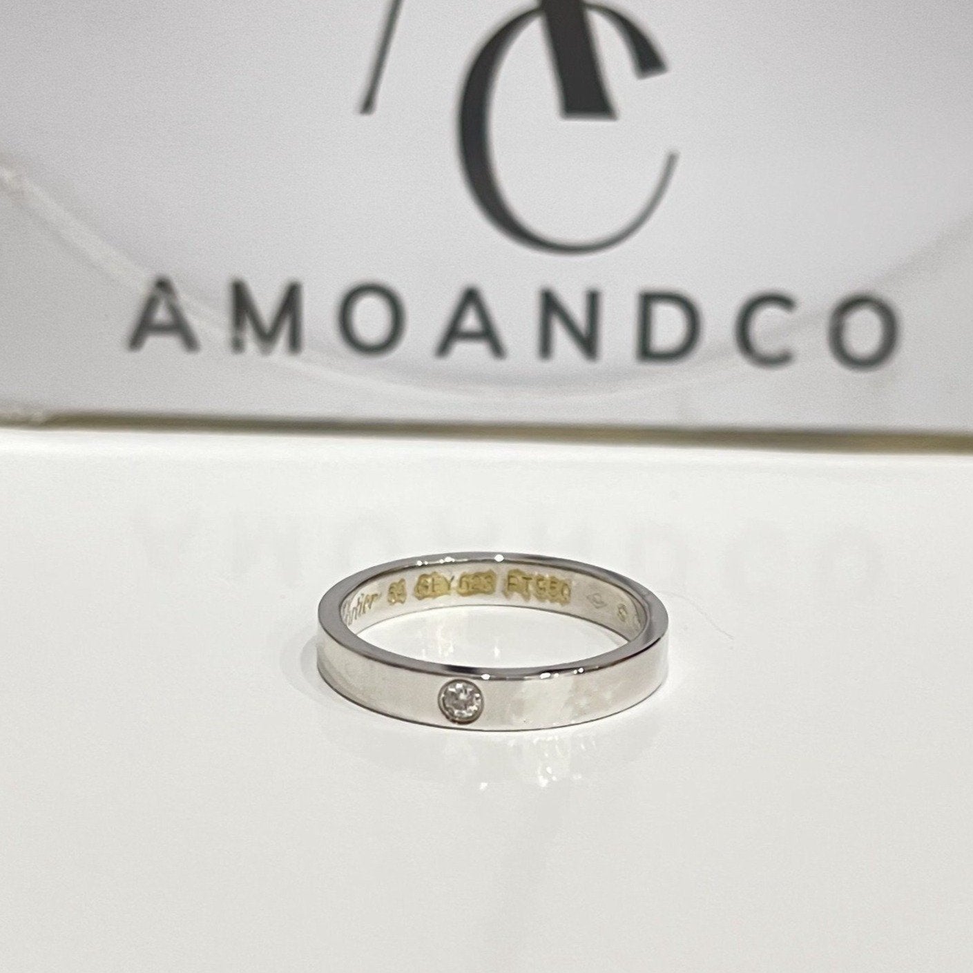 [Rosla]LOVE RING 4MM 1 DIAMOND