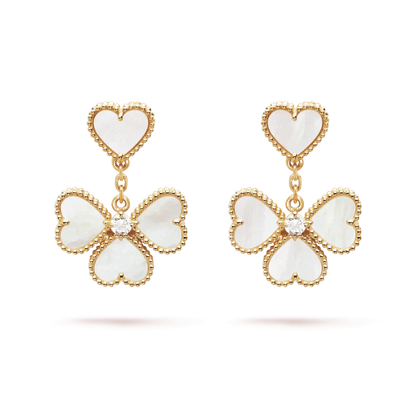 [Rosla]CLOVER SWEET WHITE MOP EARRINGS