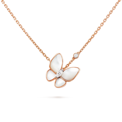 [Rosla]BUTTERFLY MOP DIAMOND NECKLACE