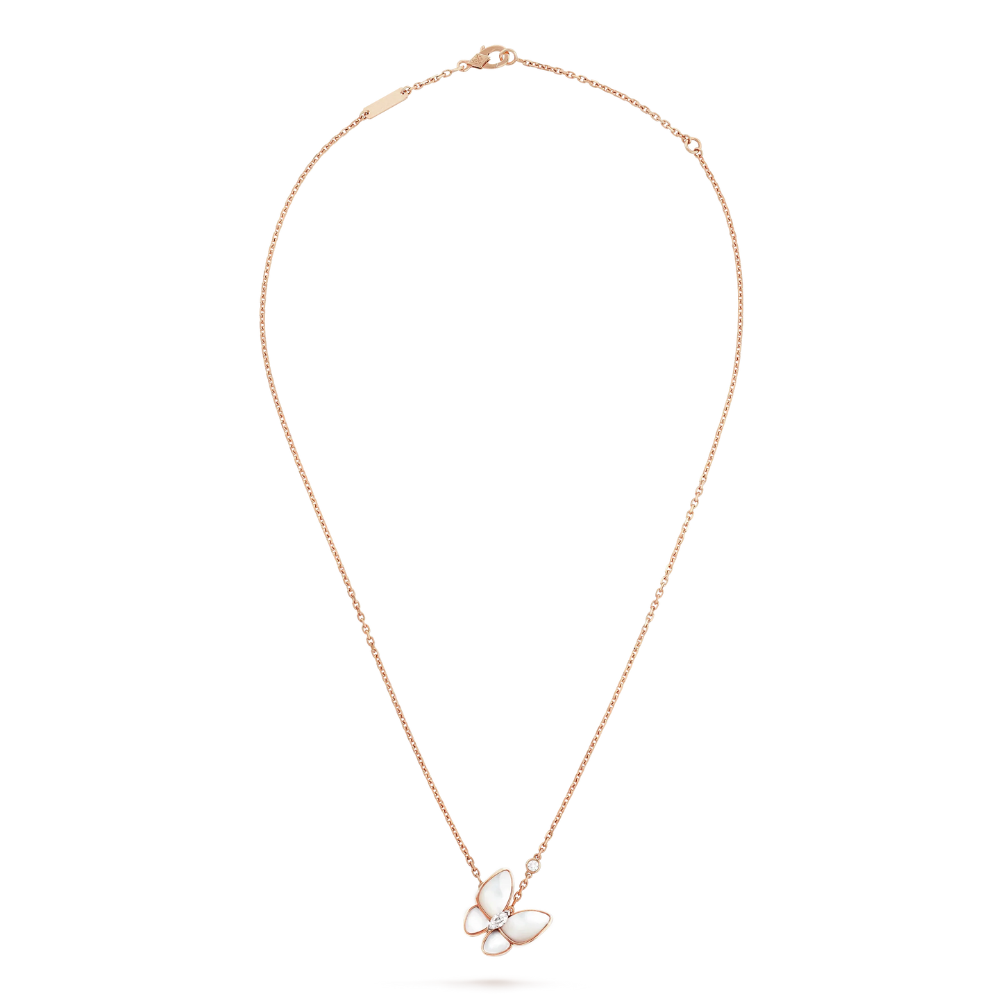 [Rosla]BUTTERFLY MOP DIAMOND NECKLACE