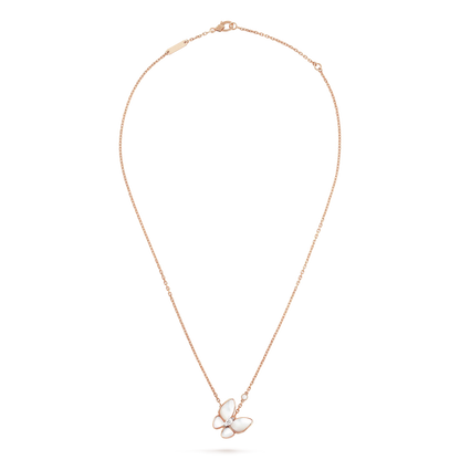 [Rosla]BUTTERFLY MOP DIAMOND NECKLACE
