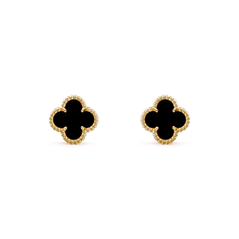 [Rosla]CLOVER MINI 9.5MM BLACK MOP EARRINGS