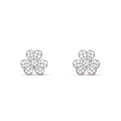 [Rosla]CLOVER COMOS DIAMOND EARRINGS SILVER