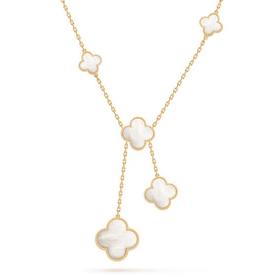 [Rosla]CLOVER MOTHER OF PEARL NECKLACE 6 MOTIF