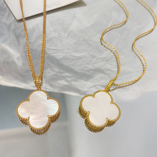 [Rosla]CLOVER 25MM MOP LARGE PENDANT NECKLACE