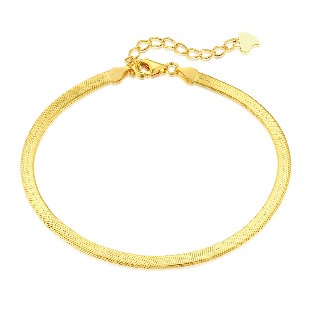 [Rosla]Flat Snake Bone Chain Blade Necklace