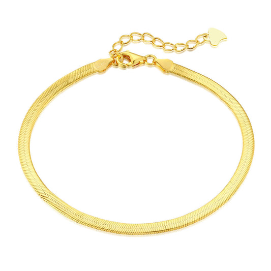 [Rosla]Flat Snake Bone Chain Blade Necklace