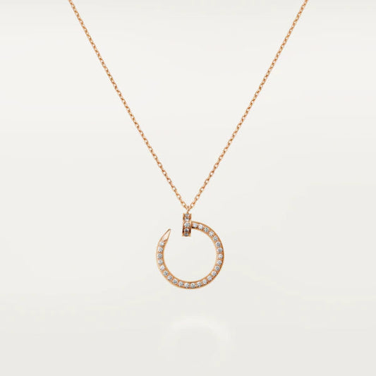 [Rosla]JUSTE NECKLACE PINK GOLD DIAMONDS