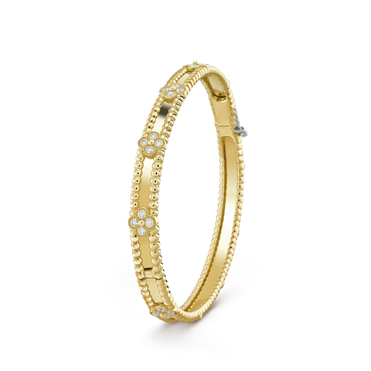 [Rosla]CLOVER BRACELET 4MM DIAMONDS