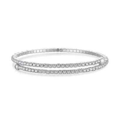[Rosla]Row of Diamonds Round Fashion Bracelet