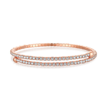 [Rosla]Row of Diamonds Round Fashion Bracelet