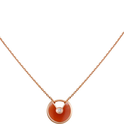 [Rosla]AMULETTE GOLD CARNELIAN ONYX NECKLACE