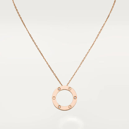 [Rosla]LOVE NECKLACE 16MM 3 DIAMONDS
