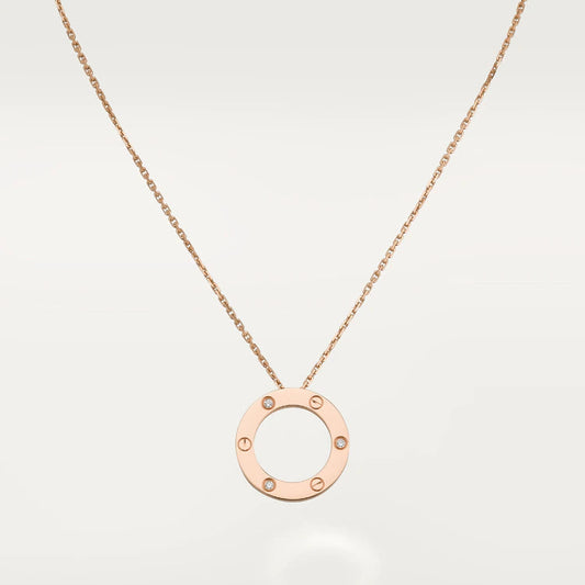 [Rosla]LOVE NECKLACE 16MM 3 DIAMONDS