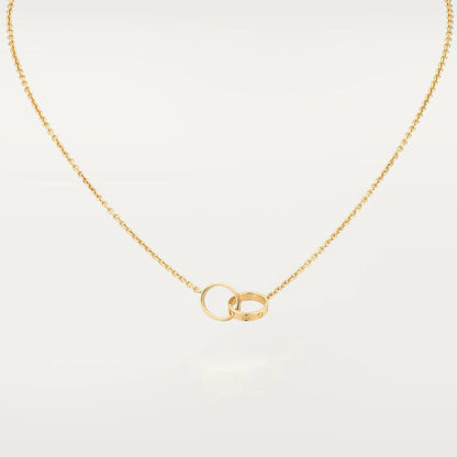 [Rosla]LOVE NECKLACE DOUBLE RING GOLD