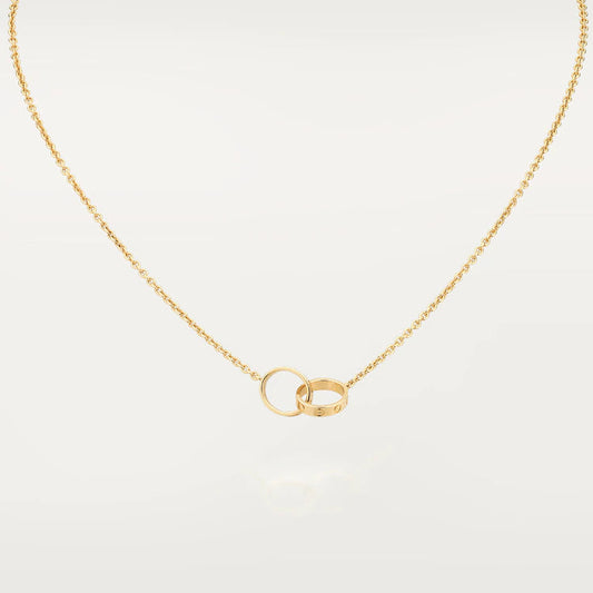 [Rosla]LOVE NECKLACE DOUBLE RING GOLD