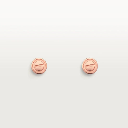 [Rosla]LOVE EARRINGS PINK GOLD 10MM