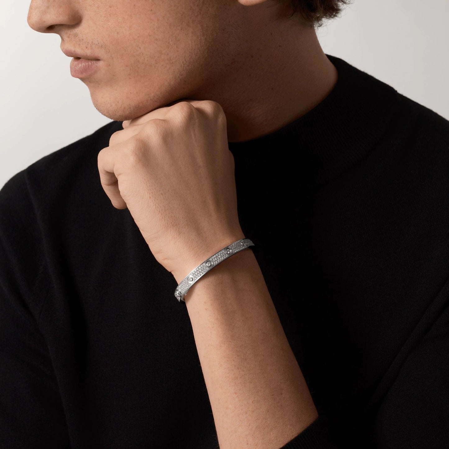 [Rosla]LOVE BRACELET 6.1MM DIAMOND-PAVED 10 BIG DIAMONDS