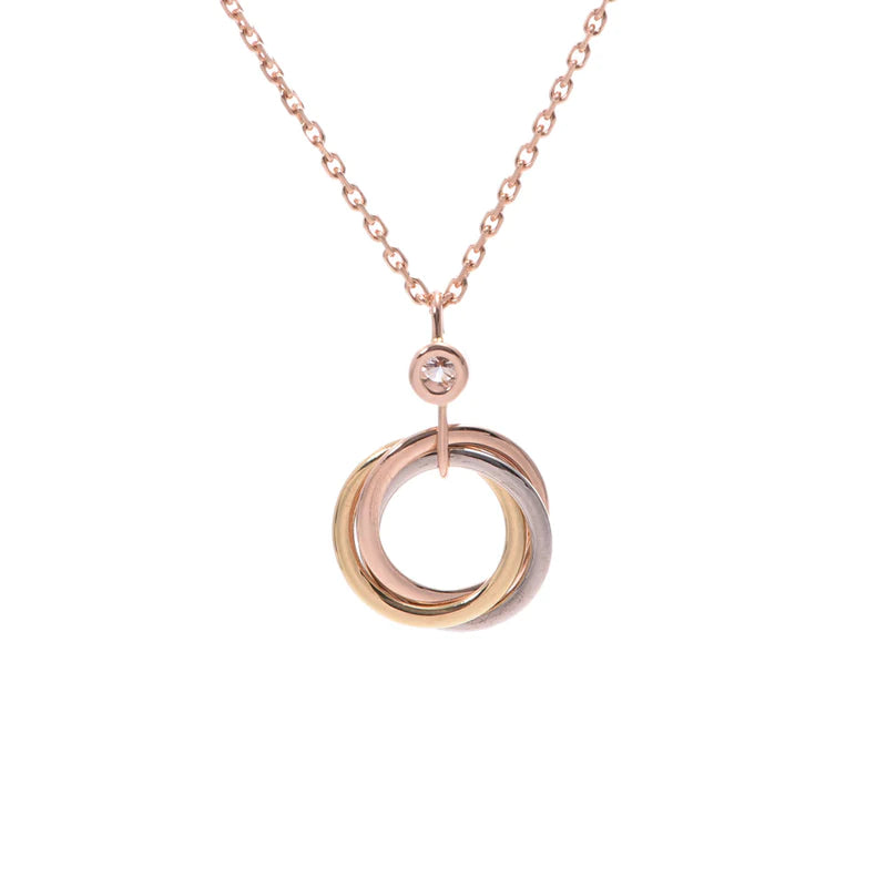 [Rosla]TRINITY SILVER GOLD PINK GOLD NECKLACE
