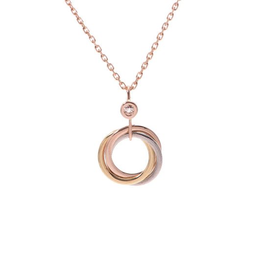 [Rosla]TRINITY SILVER GOLD PINK GOLD NECKLACE