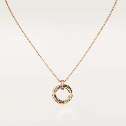 [Rosla]TRINITY NECKLACE GOLD  DIAMONDS
