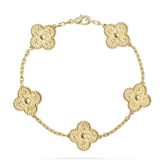 [Rosla]CLOVER 5 MOTIFS BRONZING BRACELET