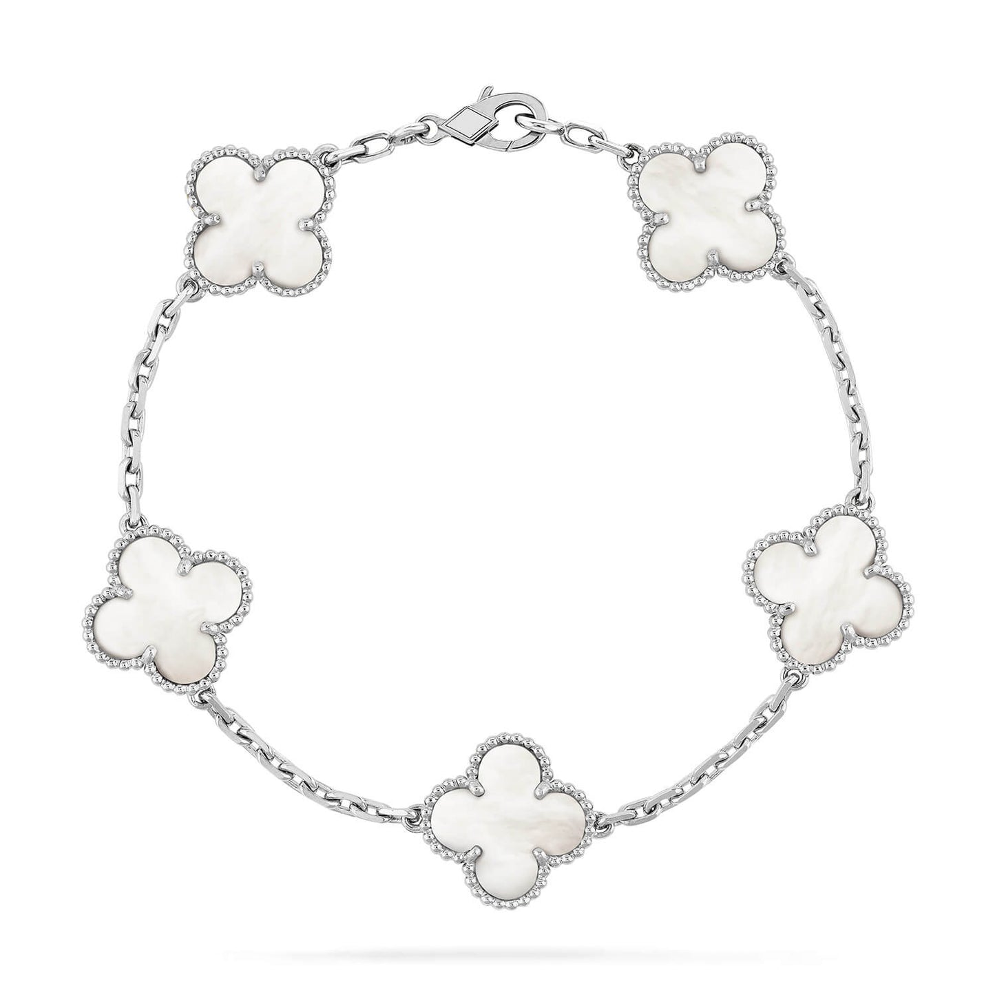 [Rosla]CLOVER SILVER MOP 5 MOTIF BRACELET