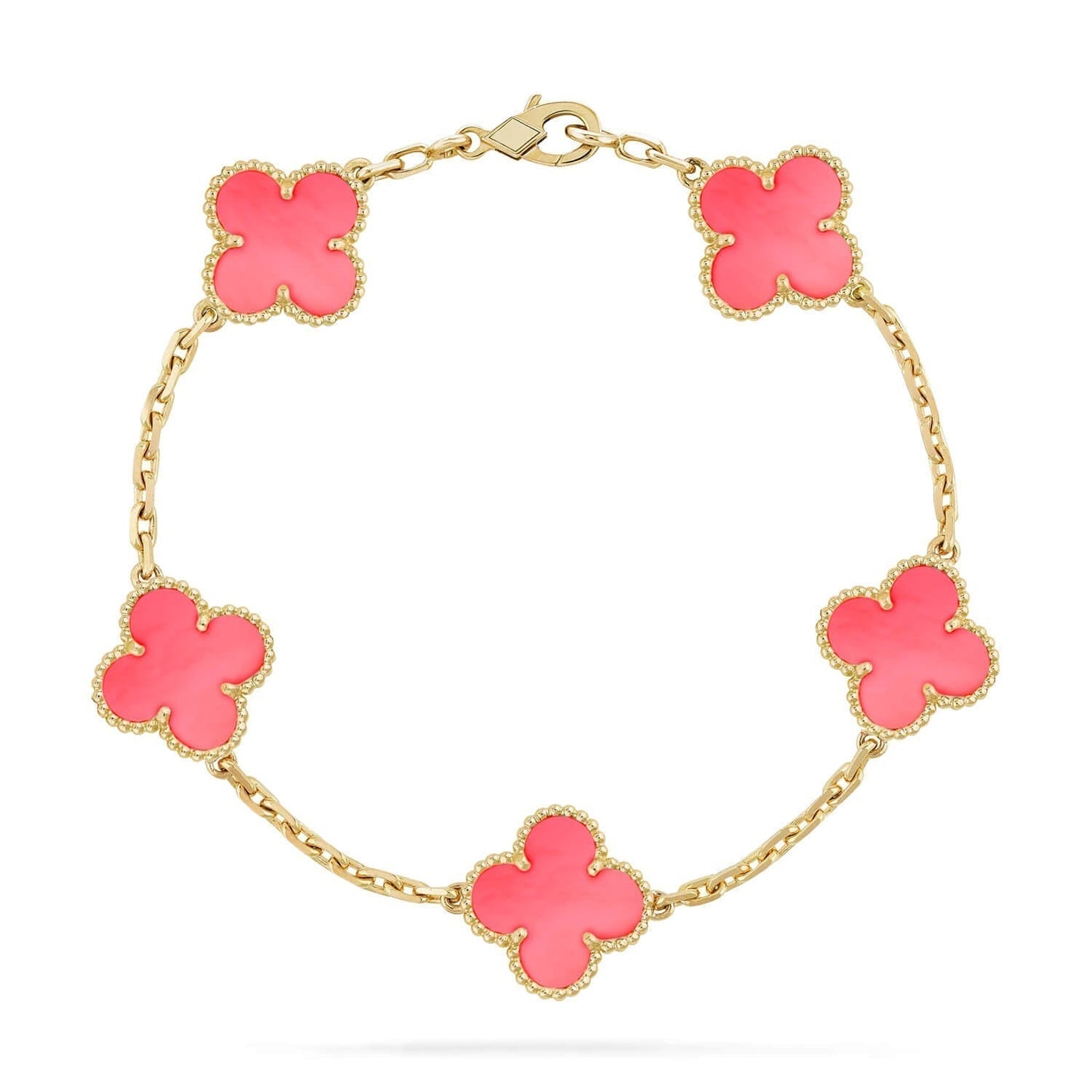 [Rosla]CLOVER 5 PINK MOP BRACELET