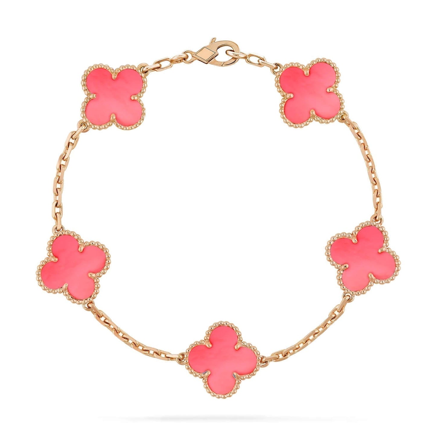 [Rosla]CLOVER 5 PINK MOP BRACELET