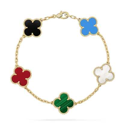 [Rosla]CLOVER 5 MOTIFS MULTICOLOR  BRACELET