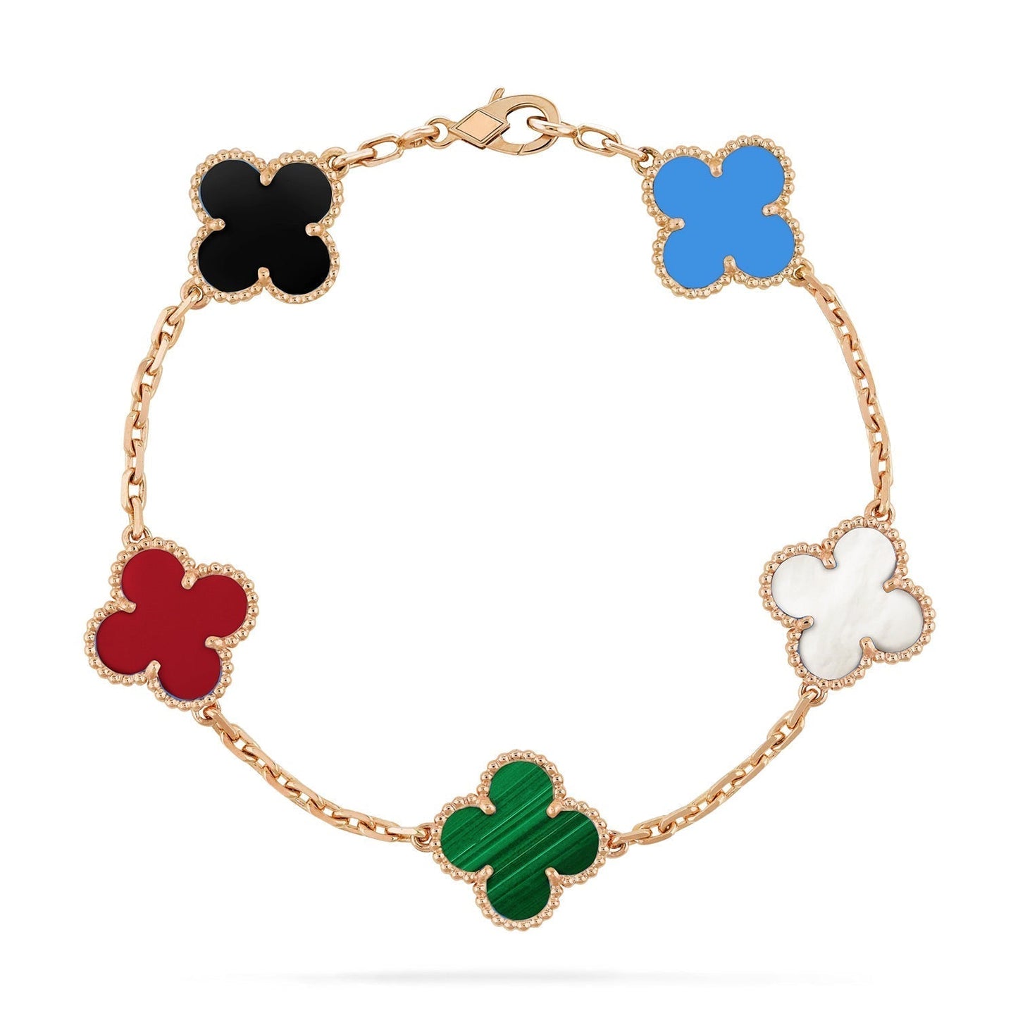 [Rosla]CLOVER 5 MOTIFS MULTICOLOR  BRACELET