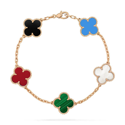 [Rosla]CLOVER 5 MOTIFS MULTICOLOR  BRACELET