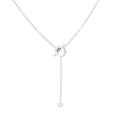 [Rosla]FINESSE SILVER DIAMOND NECKLACE