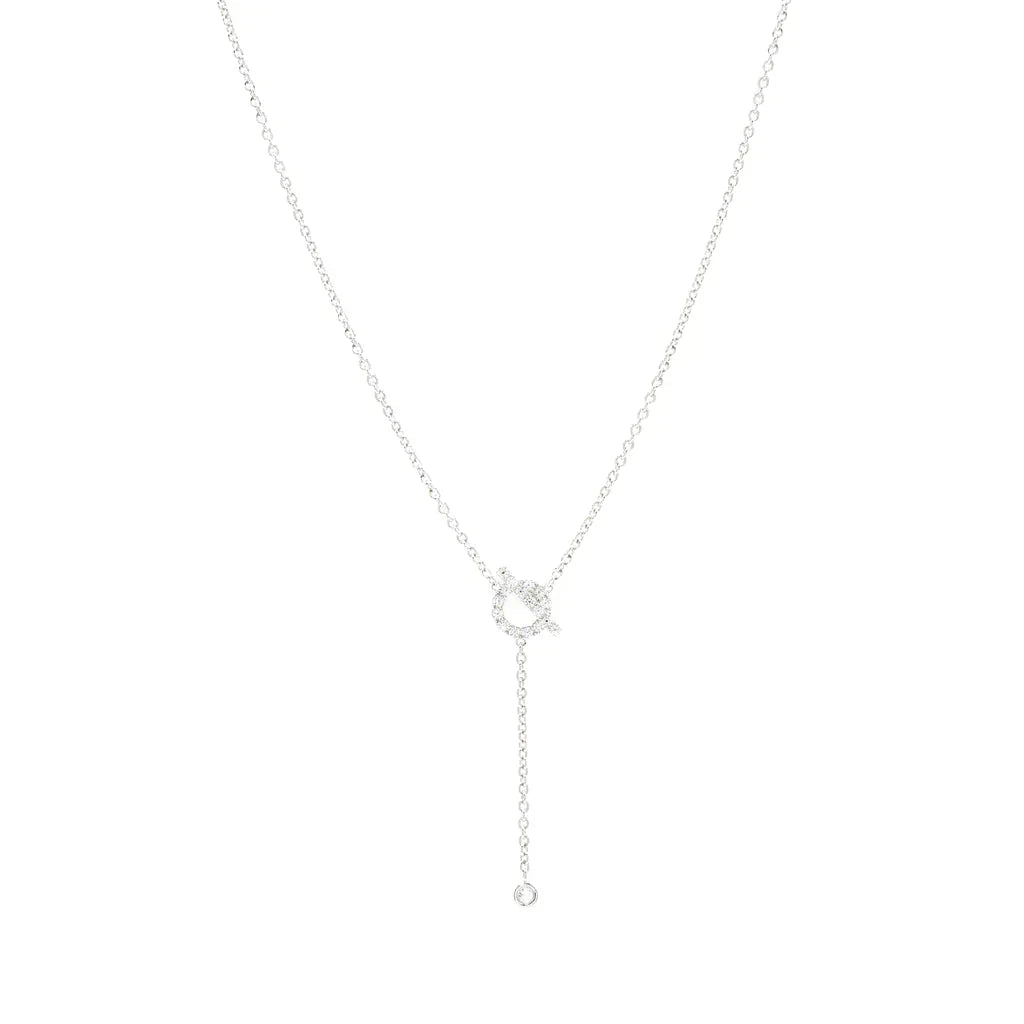 [Rosla]FINESSE SILVER DIAMOND NECKLACE