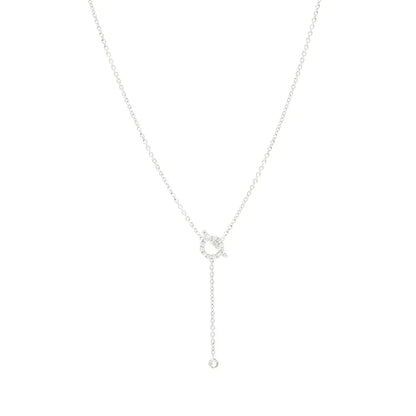 [Rosla]FINESSE SILVER DIAMOND NECKLACE