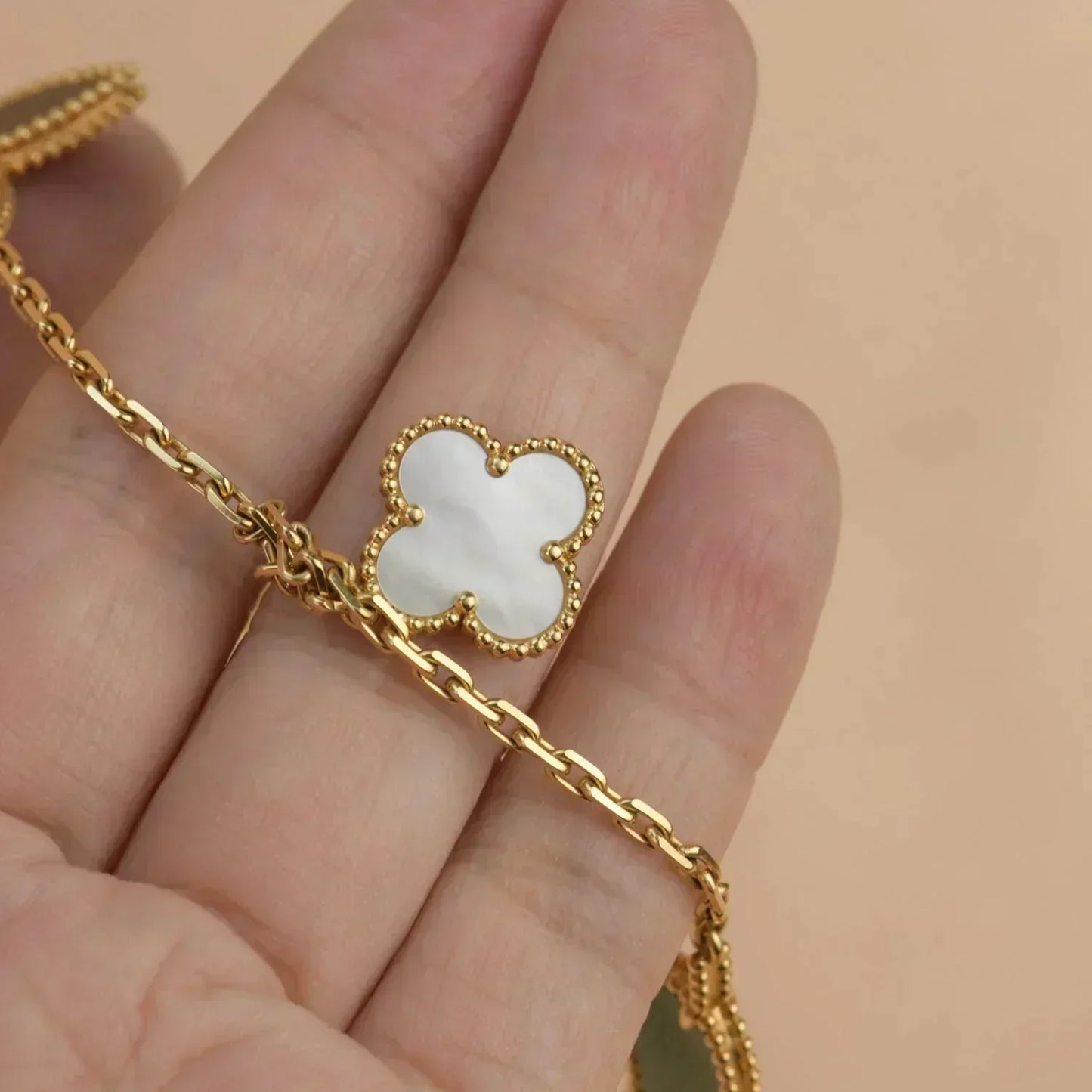 [Rosla]LUCKY SPRING 5 MOTIF GOLD BRACELET