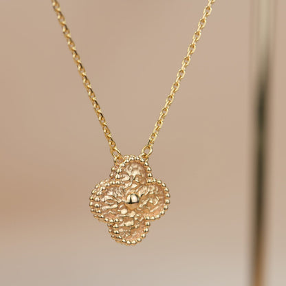 [Rosla]CLOVER 15MM  BRONZING NECKLACE