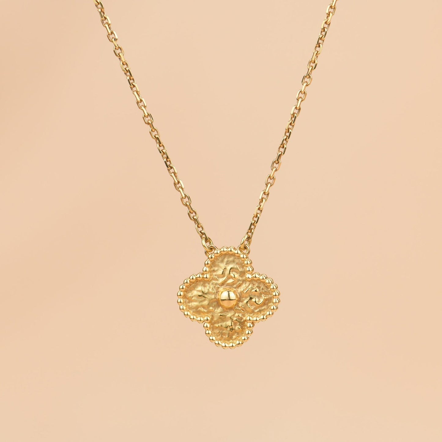 [Rosla]CLOVER 15MM  BRONZING NECKLACE