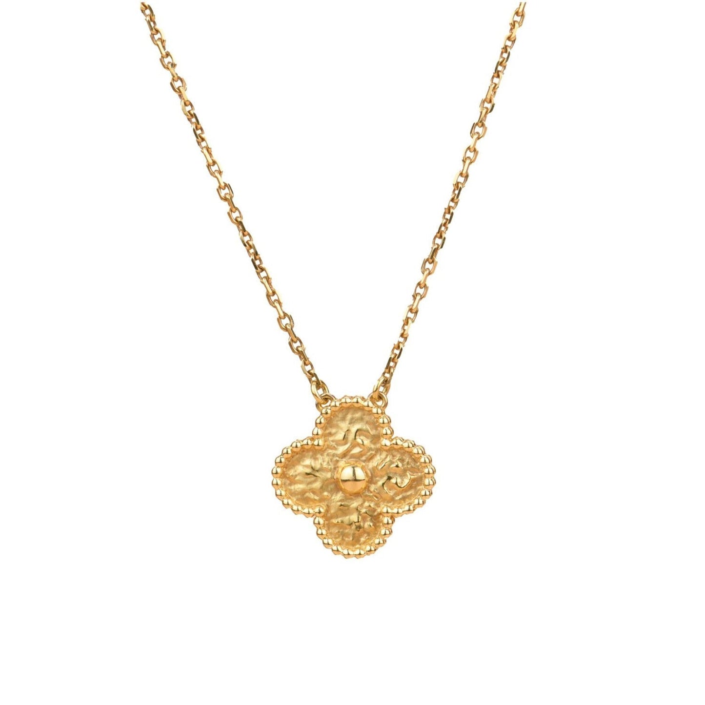 [Rosla]CLOVER 15MM  BRONZING NECKLACE