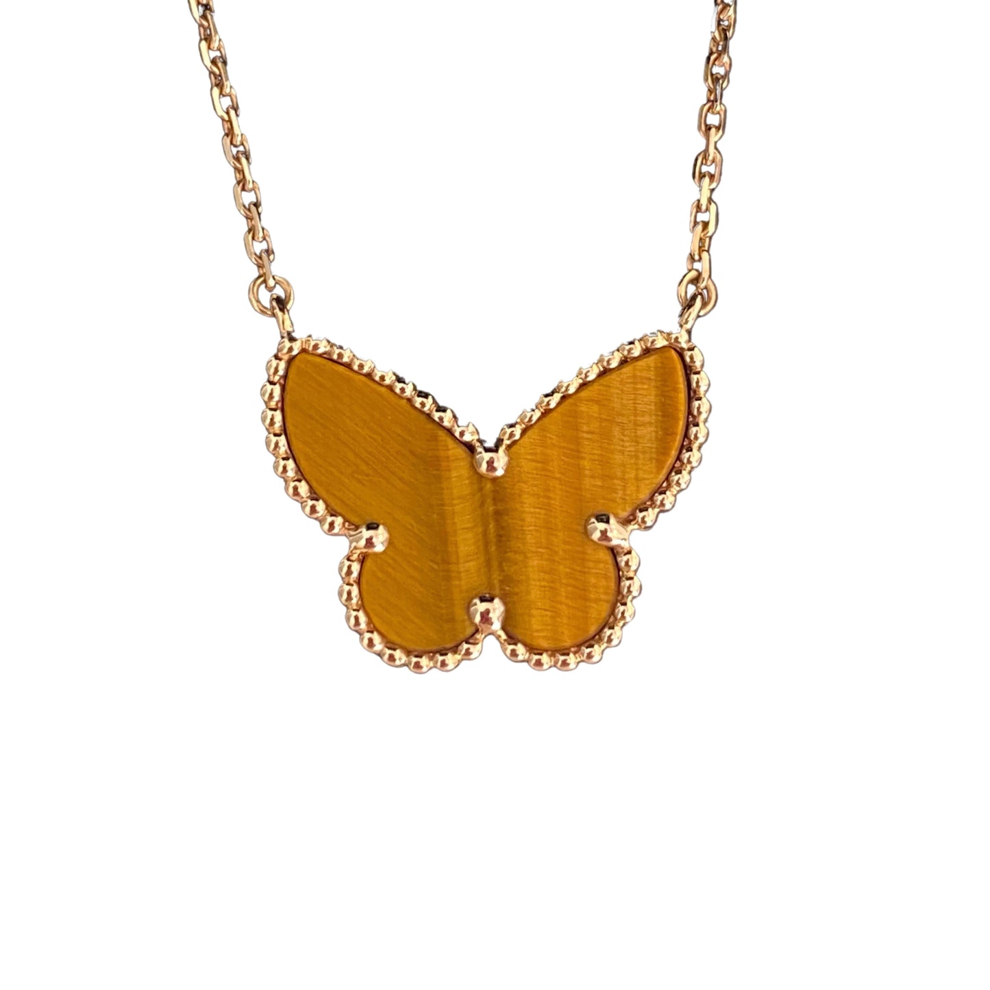 [Rosla] TIGER__ EYE BUTTERFLY NECKLACE