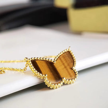 [Rosla] TIGER__ EYE BUTTERFLY NECKLACE