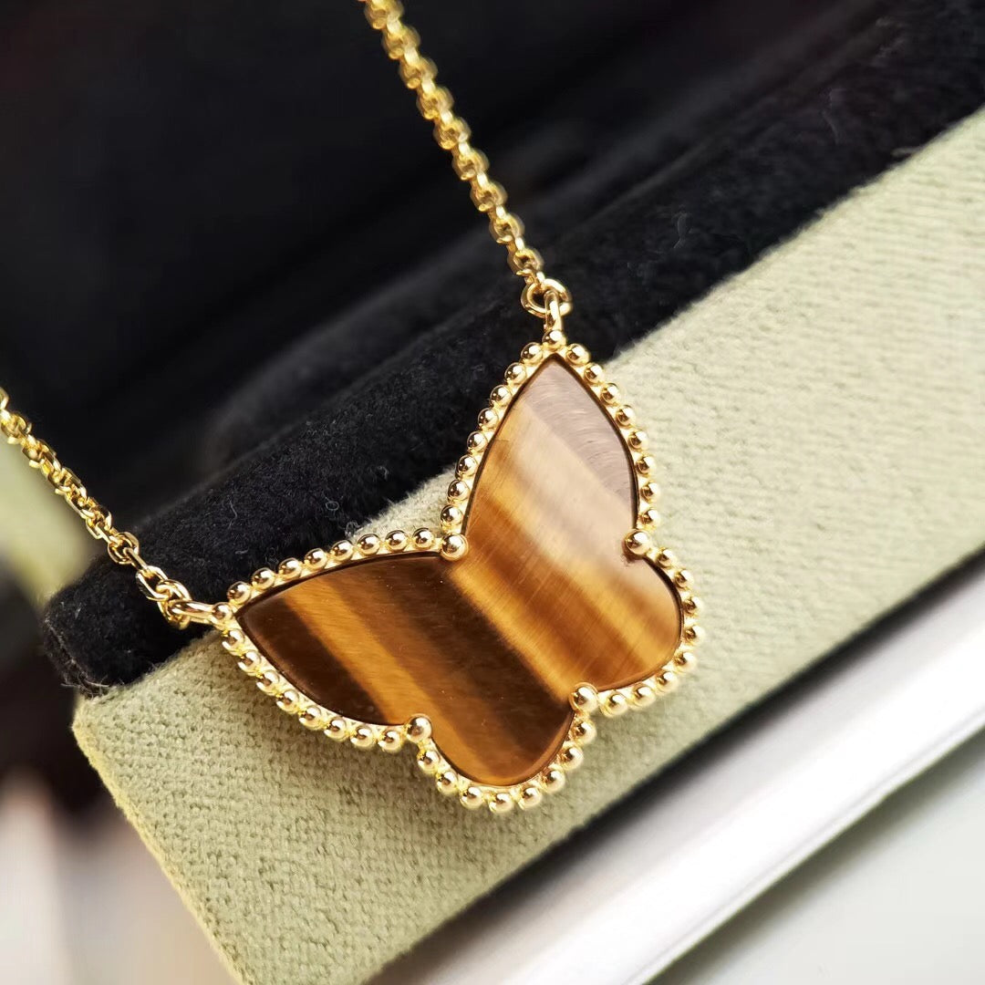 [Rosla] TIGER__ EYE BUTTERFLY NECKLACE