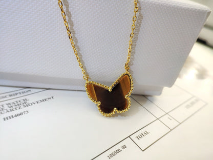 [Rosla] TIGER__ EYE BUTTERFLY NECKLACE