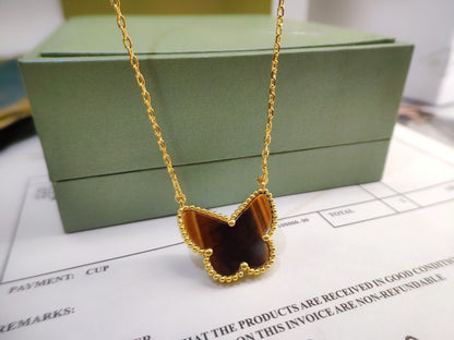 [Rosla] TIGER__ EYE BUTTERFLY NECKLACE