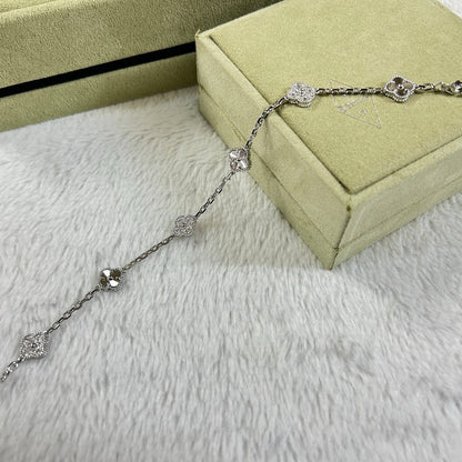 [Rosla]CLOVER 6 MOTIF DIAMOND LASER BRACELET
