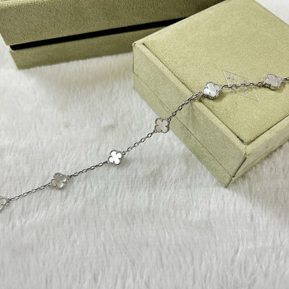 [Rosla]CLOVER 6 MOTIF WHITE MOP BRACELET