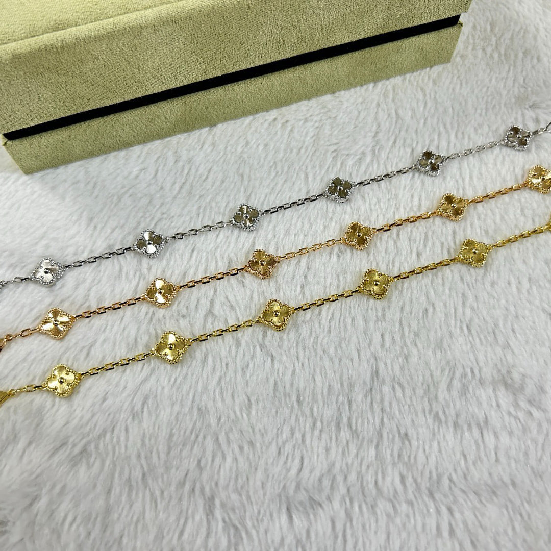 [Rosla]CLOVER 6 MOTIF DIAMOND BRACELET