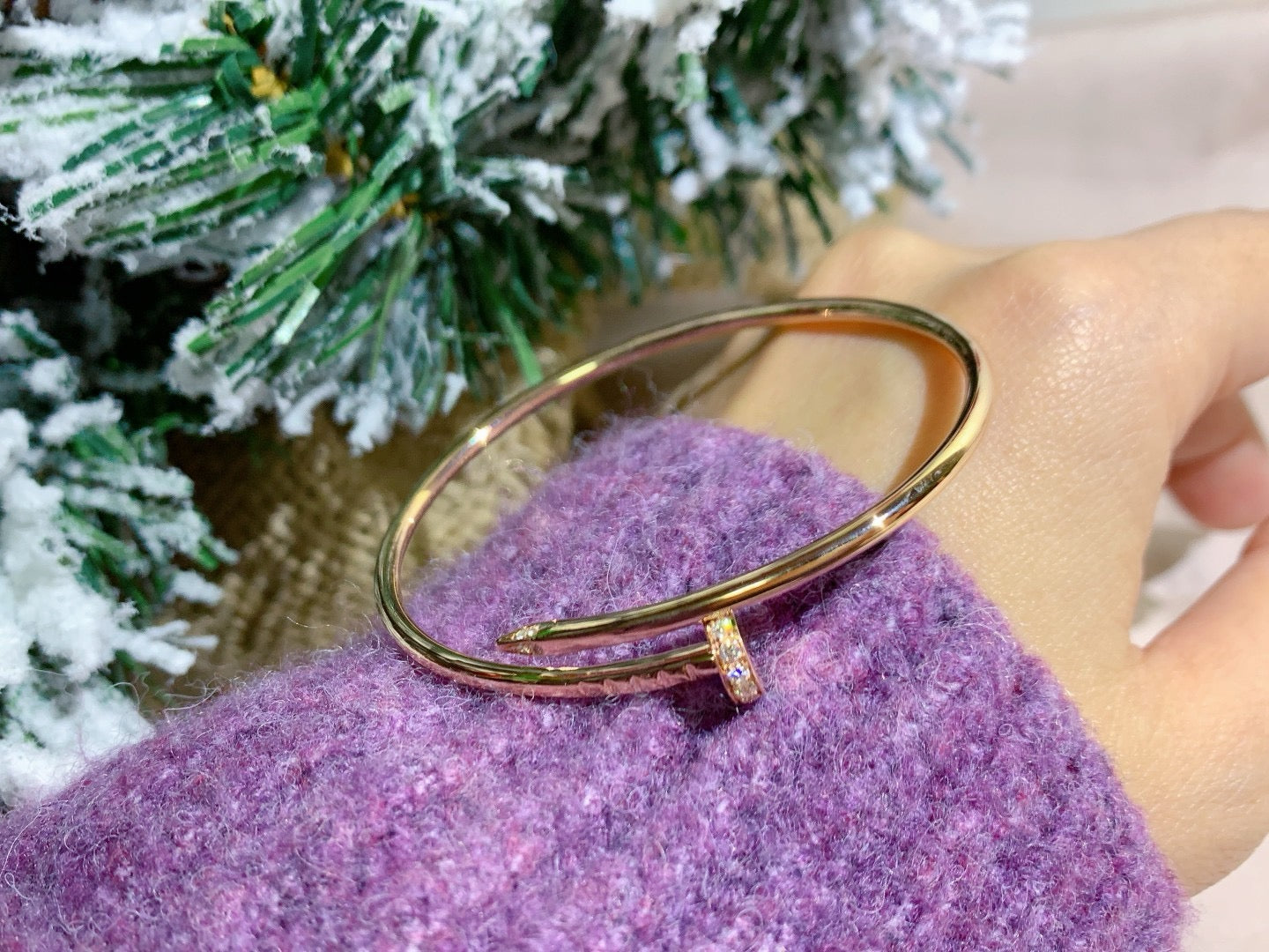 [Rosla]JUSTE BRACELET 2.5MM DIAMONDS