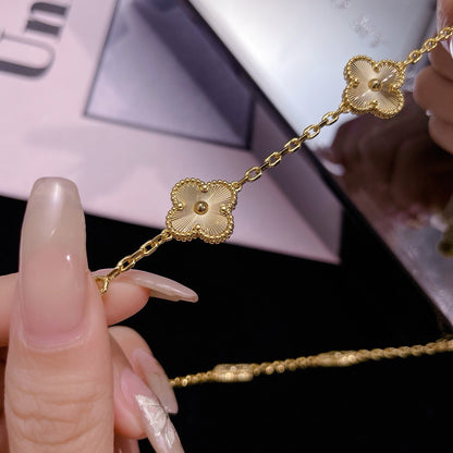 [Rosla]CLOVER 10 MOTIFS LASER NECKLACE