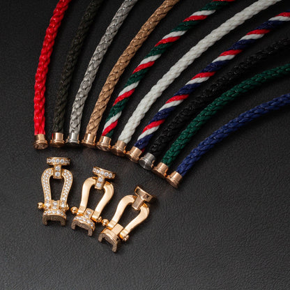 [Rosla]FORCE LARGE HORSESHOE FULL DIAMOND BRACELET GOLD